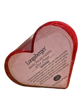 Vintage Longaberger Heart Pillar Candle